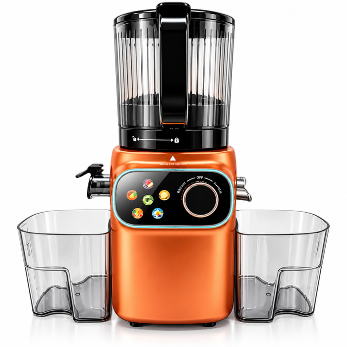 Bangwei Whole Slow Masticating Juicer with 156mm Extra Large Feed Chute (250W Cold Press)
