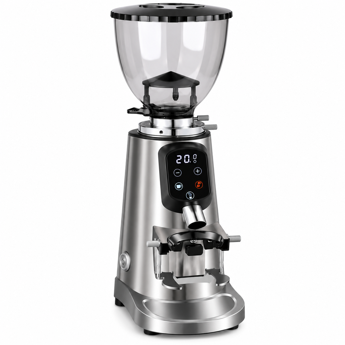 Bangwei Commercial Electric Coffee Grinder with 64mm Flat Burrs & 100 Grind Settings (500g Hopper)