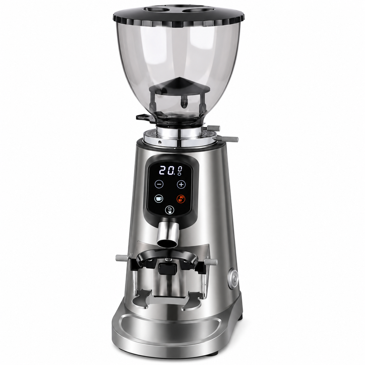 Bangwei Commercial Electric Coffee Grinder with 64mm Flat Burrs & 100 Grind Settings (500g Hopper)