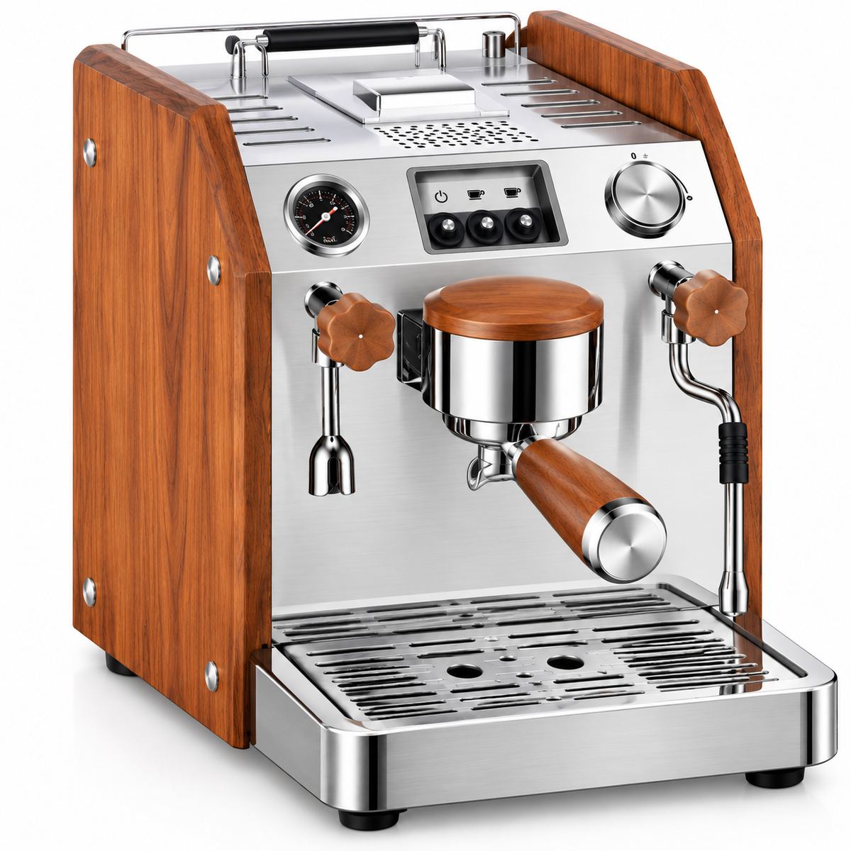 Bangwei Commercial Dual Boiler Espresso Machine with PID Control and Saturated Group Head (2800W)