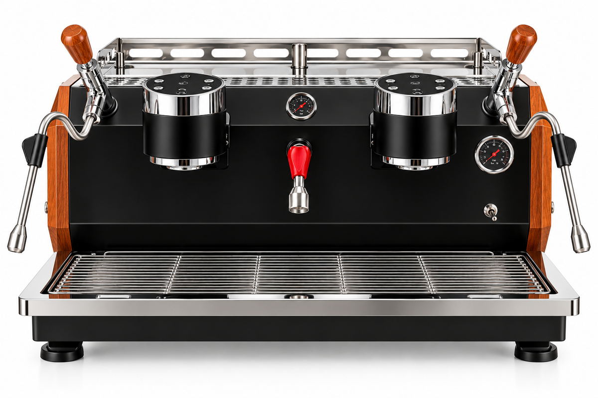 Bangwei Commercial 2-Group Dual Boiler Espresso Machine with Rotary Pump and PID Control (12L)