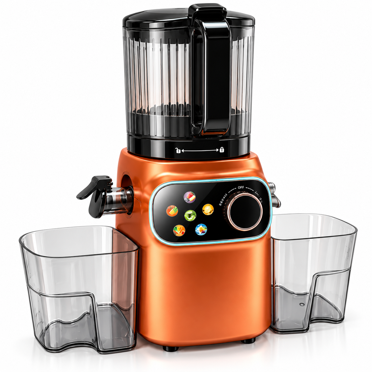 Bangwei Whole Slow Masticating Juicer with 156mm Extra Large Feed Chute (250W Cold Press)