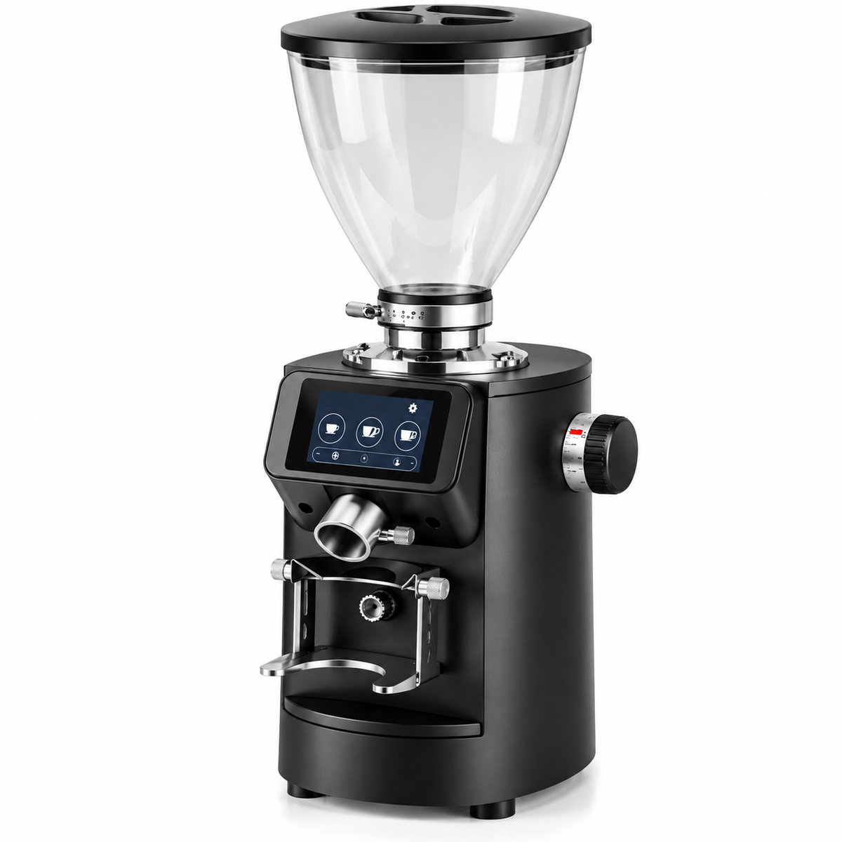 Bangwei Commercial Electric Coffee Grinder with 90mm Titanium Flat Burrs (600W, 1500g Hopper)