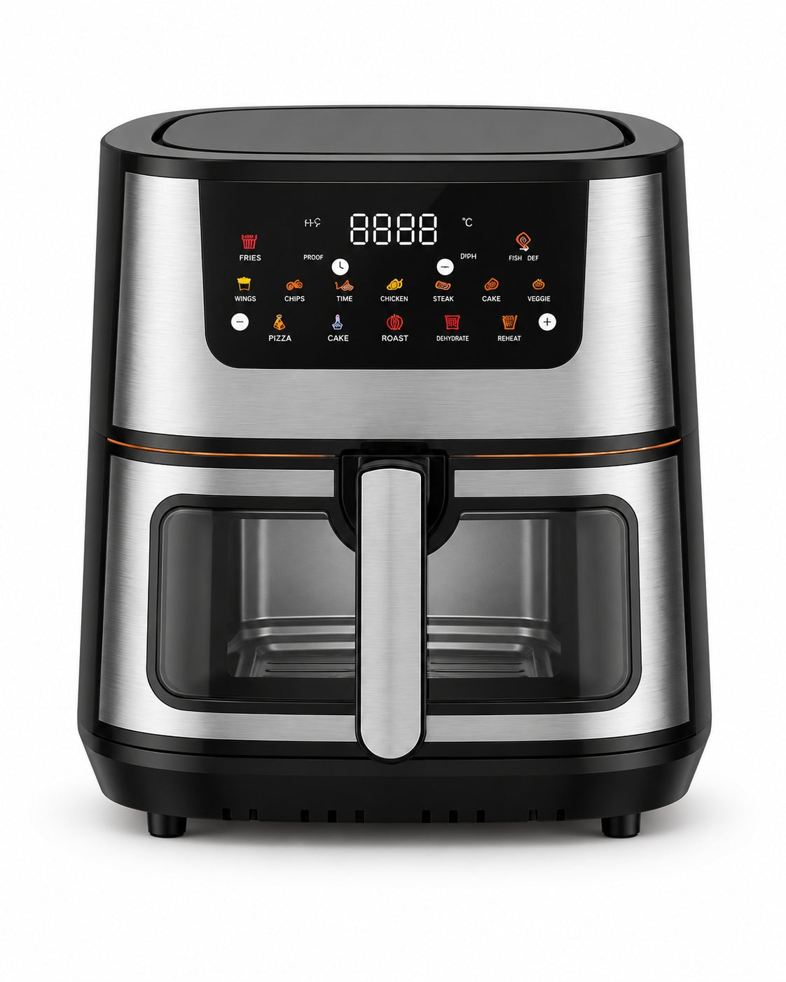 Bangwei ZG-008 air fryer front view on white background