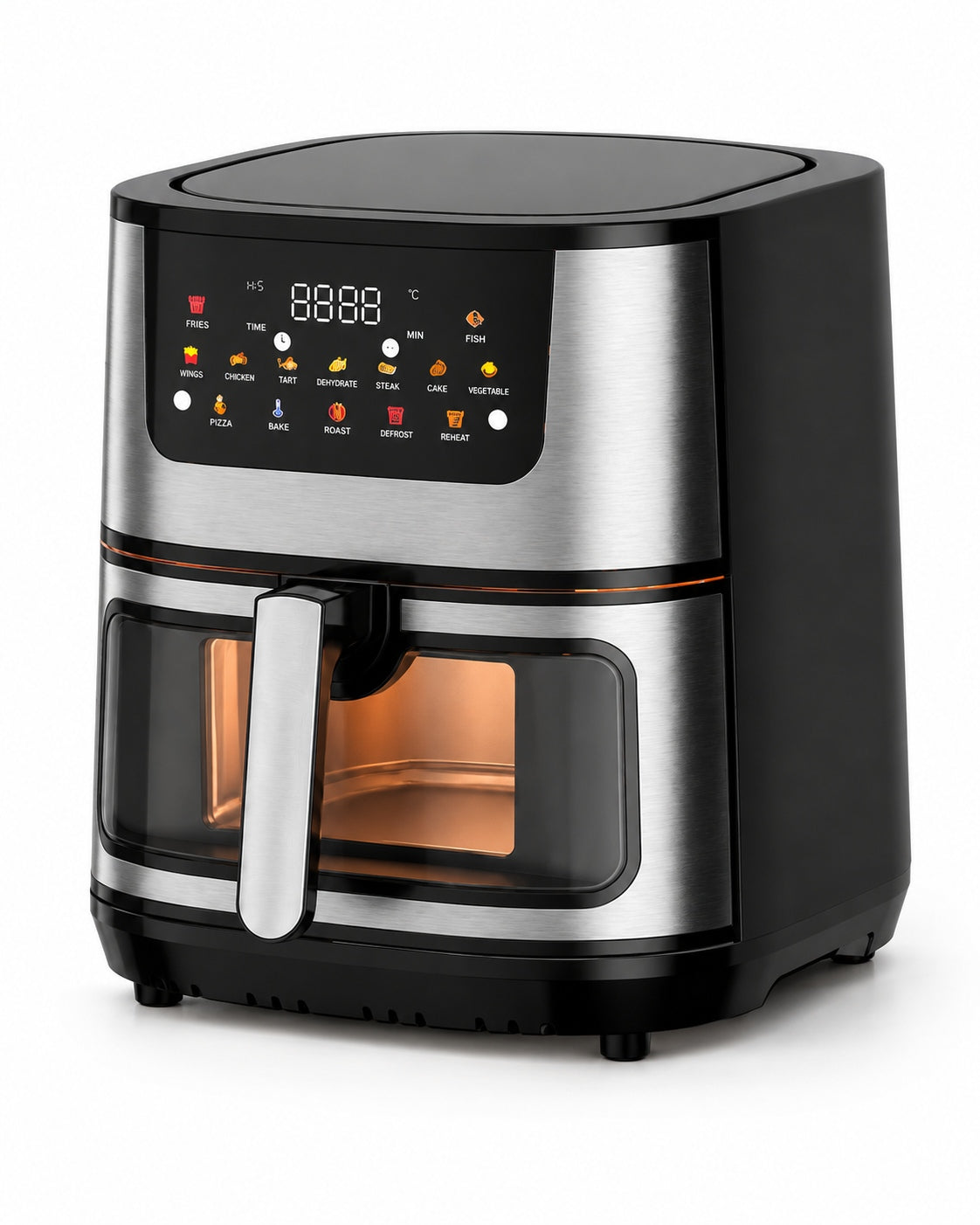 Bangwei ZG-008 air fryer right angle on white background