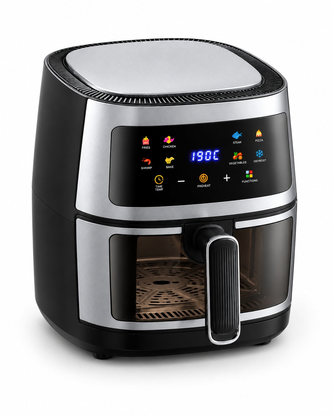 Bangwei ZG-009 air fryer left angle on white background