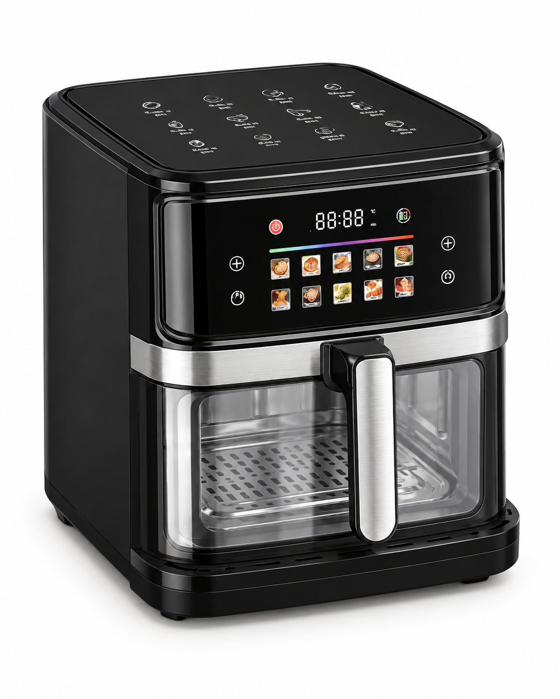 Bangwei ZG-806 air fryer left angle on white background