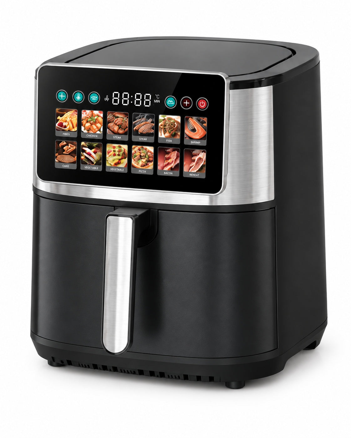 Bangwei ZG-851 air fryer left angle on white background