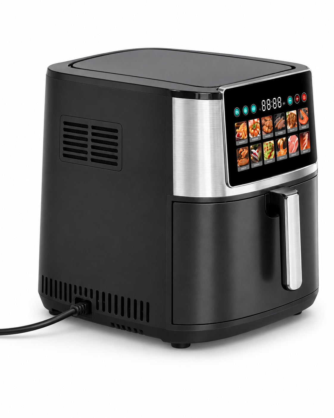 Bangwei ZG-851 air fryer rear angle on white background