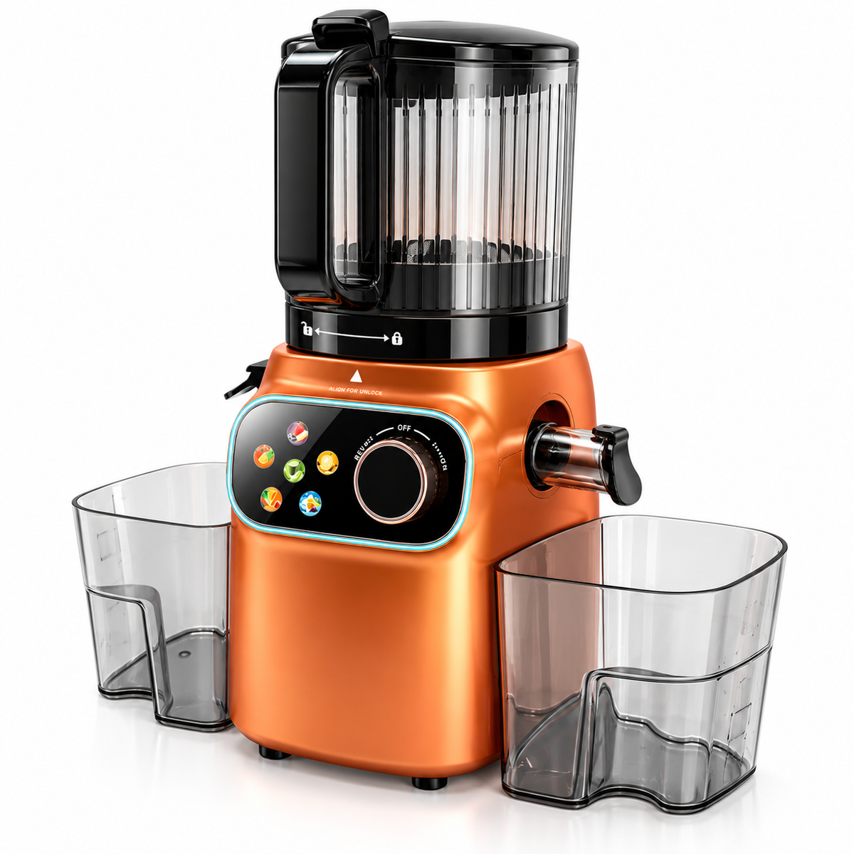 Bangwei Whole Slow Masticating Juicer with 156mm Extra Large Feed Chute (250W Cold Press)