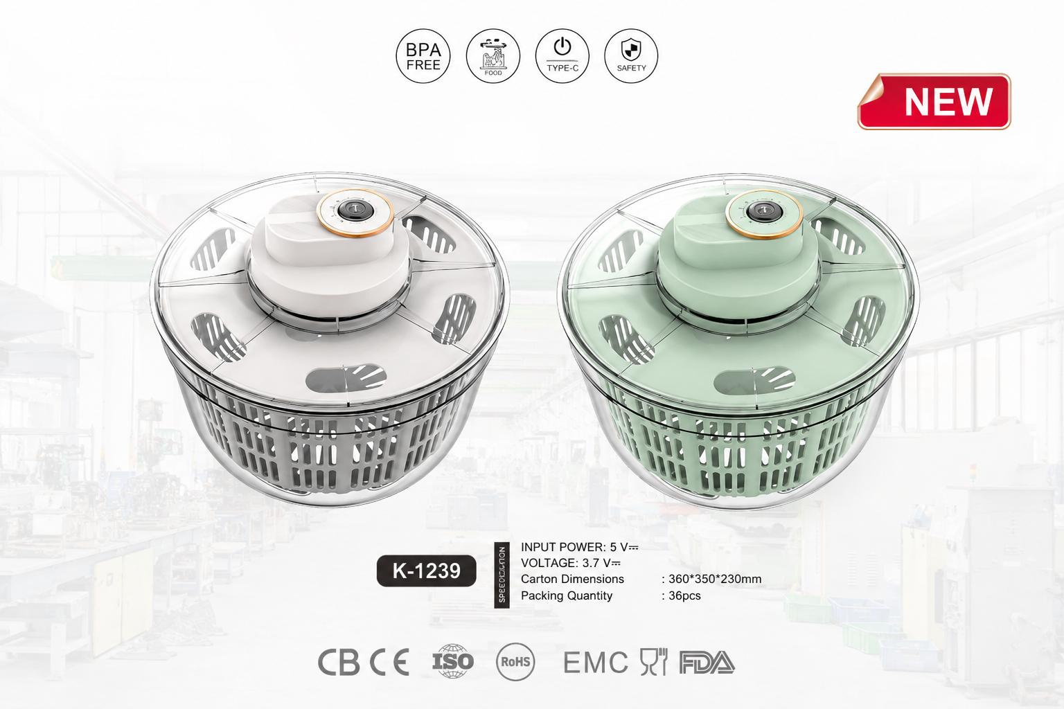 ELECTRIC SALAD SPINNER