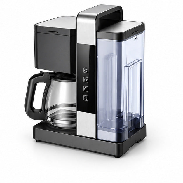 Bangwei coffee machine CM801, white background, angle 3