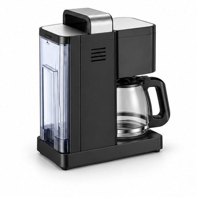 Bangwei coffee machine CM801, white background, angle 4
