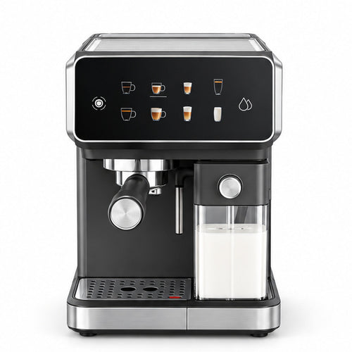 Bangwei coffee machine PCM701, white background, angle 1