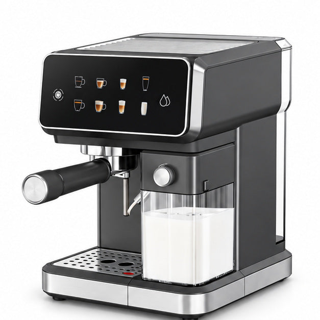 Bangwei coffee machine PCM701, white background, angle 2