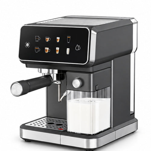 Bangwei coffee machine PCM701, white background, angle 2