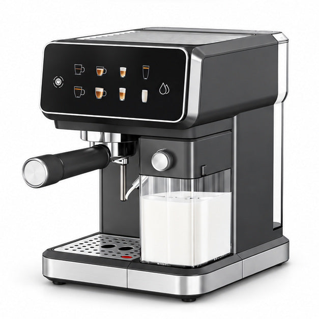 Bangwei coffee machine PCM701, white background, angle 3