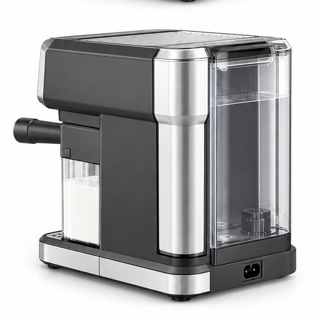 Bangwei coffee machine PCM701, white background, angle 4