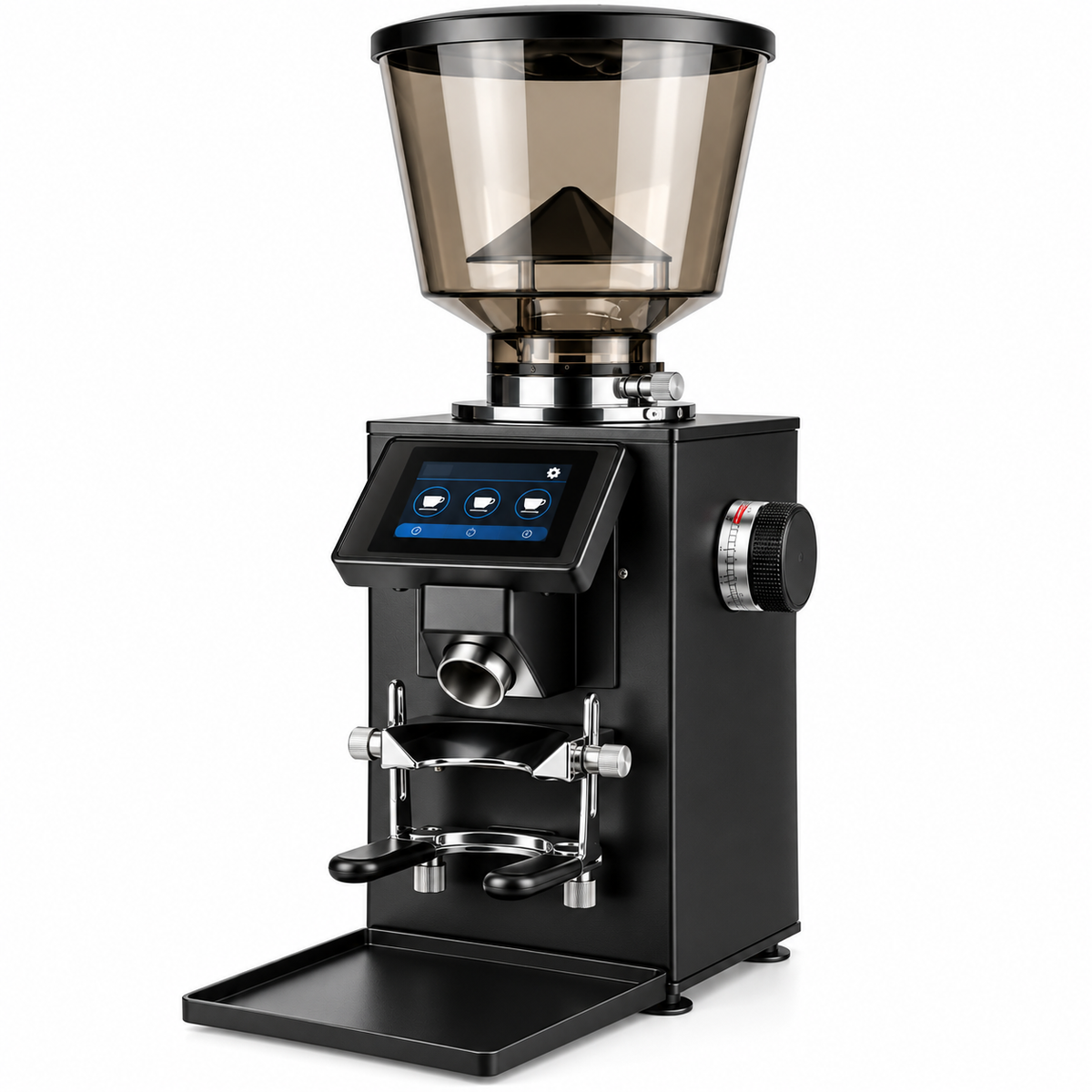 Bangwei Commercial Electric Coffee Grinder with 64mm Titanium Burrs (350W, 500g Hopper)