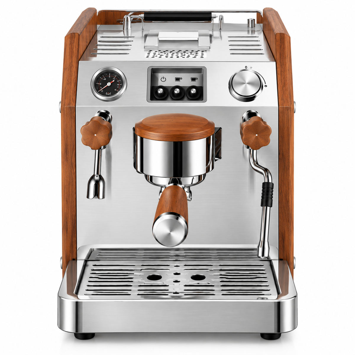 Bangwei Commercial Dual Boiler Espresso Machine with PID Control and Saturated Group Head (2800W)