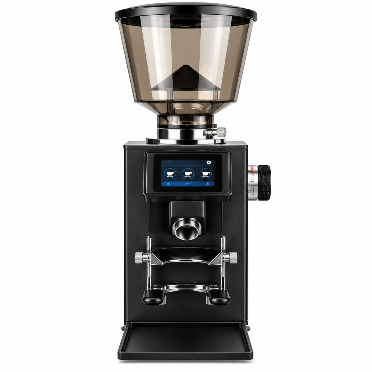 Bangwei Commercial Electric Coffee Grinder with 64mm Titanium Burrs (350W, 500g Hopper)