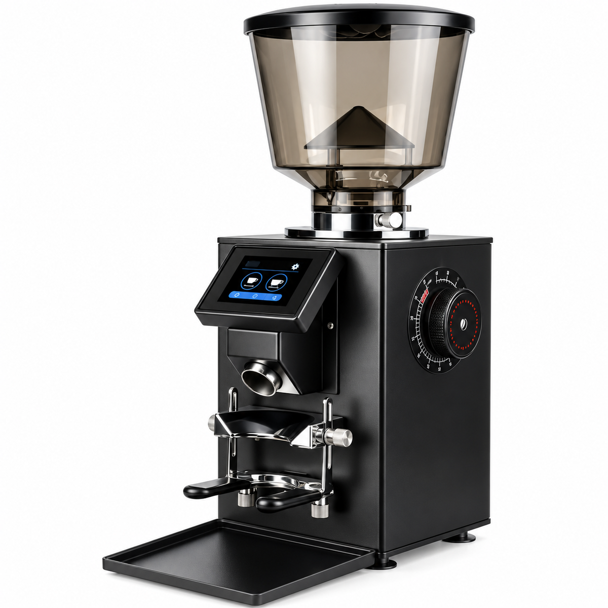 Bangwei Commercial Electric Coffee Grinder with 64mm Titanium Burrs (350W, 500g Hopper)