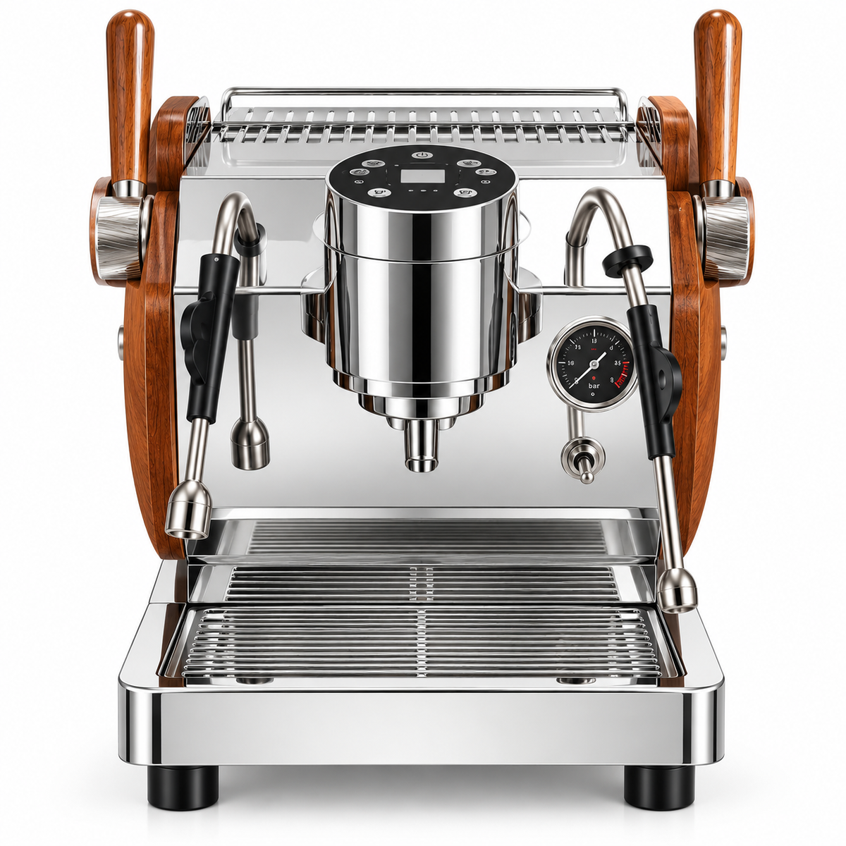 Bangwei Commercial Dual Boiler Espresso Machine with Rotary Pump and PID Control (2000W, 2.8L)